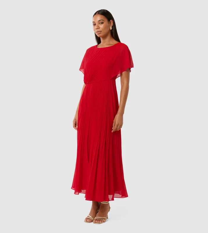 forever new SALLY Satin Pleated Maxi Dress